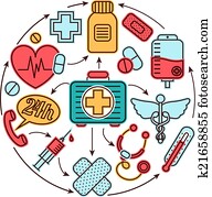 Medical icons concept Medical icons concept