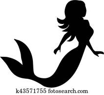 Mermaid silhouette Mermaid silhouette