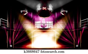 Night club discotheque colorful lights and disco balls Night club discotheque colorful lights and disco balls