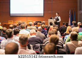 orador, em, conferência negócio, e, Presentation.