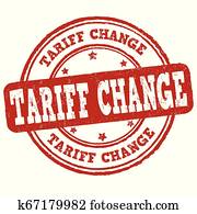 tarief, veranderen, meldingsbord, of, postzegel