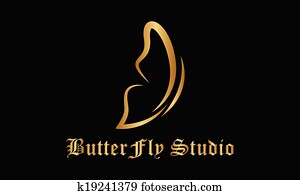 Vector logo Butterfly. 
