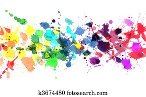 arco íris, de, pintura aquarela