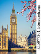 Big Ben in London at spring Big Ben in London at spring