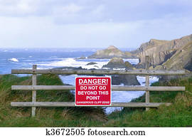 Dangerous clifftop