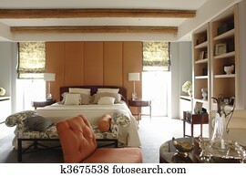 Interior of a bedroom Interior of a bedroom