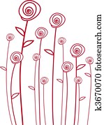rot, roses,, vektor rot, roses,, vektor