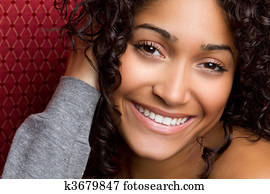 Smiling African American Woman Smiling African American Woman