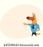 面白い 羊飼い 犬 特徴 中に 青 警察ユニフォーム 吹く笛 クリップアート 切り張り イラスト 絵画 集 K Fotosearch