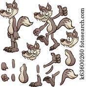 Cartoon wolf Cartoon wolf