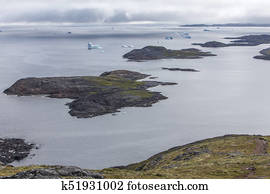 icebergs and islands, Fogo Island