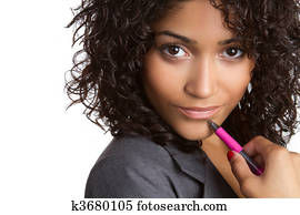 schwarz, geschäftsfrau