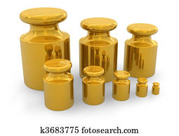 Set of weights for scales 