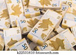 Stack of money in business concept