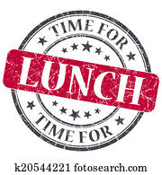 Time for lunch red grunge textured vintage isolated stamp Time for lunch red grunge textured vintage isolated stamp