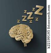 vectorof sleep concept with brain. vectorof sleep concept with brain.