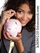 Woman Saving Money Woman Saving Money