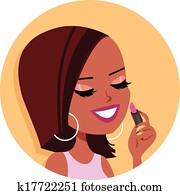 Black Woman doing Makeup Clipart Black Woman doing Makeup Clipart