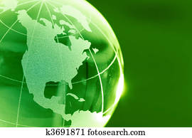 globo terráqueo de vidrio