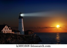 Lighthouse at dawn Lighthouse at dawn