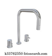 Philippe Starck Stainless Steel Toilet In Modern White Bathroom