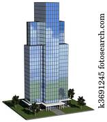 modern hi-rise corporate office building