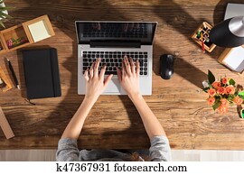 Person Using Laptop Computer