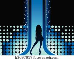Sexy fashion girl in beautiful and colorful catwalk. Sexy fashion girl in beautiful and colorful catwalk.