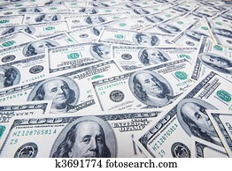 stack od dollars, prostredníctvom, peniaze, background