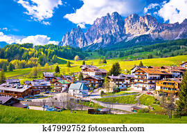 alpes, paisagem, em, cortina, D', Ampezzo