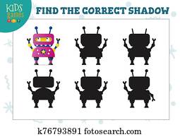 finden, dass, korrekt, schatten, für, niedlich, karikatur, roboter, erzieherisch, vorschulisch, kinder, mini, spiel finden, dass, korrekt, schatten, für, niedlich, karikatur, roboter, erzieherisch, vorschulisch, kinder, mini, spiel