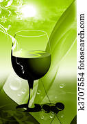 Grape and glass Grape and glass
