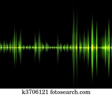 green wave of sound green wave of sound