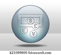 Icon, Button, Pictogram Currency Exchange