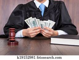 Judge Counting Money Judge Counting Money