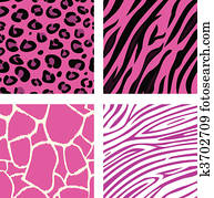 mode, tiling, rosa, tier druck mode, tiling, rosa, tier druck