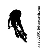 mountain biker silhouette mountain biker silhouette