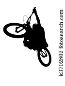 mountain biker silhouette mountain biker silhouette
