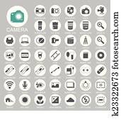 Photography camera icons Photography camera icons