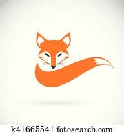 vetorial, imagem, de, um, raposa, desenho, ligado, um, fundo branco, animais selvagens