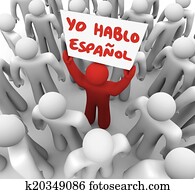 Yo Hablo Espanol Person Holding Sign Spanish Speaker Yo Hablo Espanol Person Holding Sign Spanish Speaker