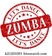 Zumba red vintage grungy isolated round stamp Zumba red vintage grungy isolated round stamp