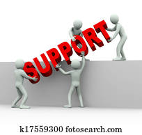 3d people - concept of help and support