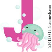 Alphabet J for jellyfish Alphabet J for jellyfish