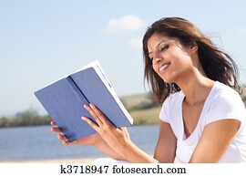 beautiful arabic woman reading book