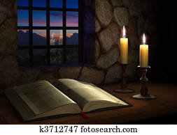 bible, blízký, jeden, okno