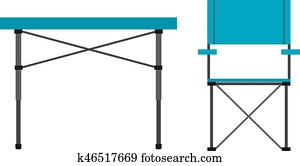 Camping table and chair Camping table and chair