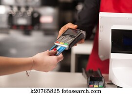 Debit card swiping on card-reader device