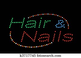 Hair and Nails Neon Sign Hair and Nails Neon Sign