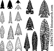 Hand drawn arrowhead illustrations Hand drawn arrowhead illustrations